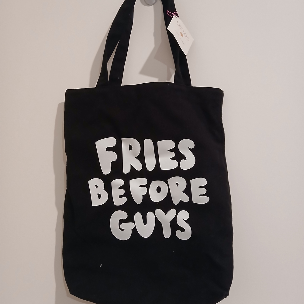 ban.do Black Tote with White Print